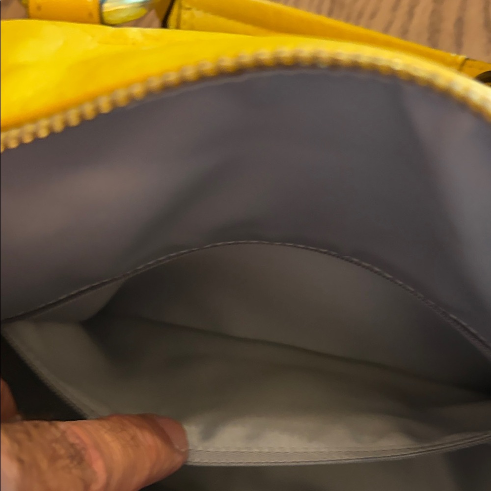 Coach Sunflower Yellow Ashley Leather Bag - Picture 13 of 14